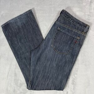 GAP Men Flare Jeans‎ Dark Wash Denim Stretch Size 12R